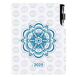 Diary DESIGN daily A5 2025 CZ - Mandala blue