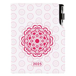 Diary DESIGN daily A5 2025 CZ - Mandala red