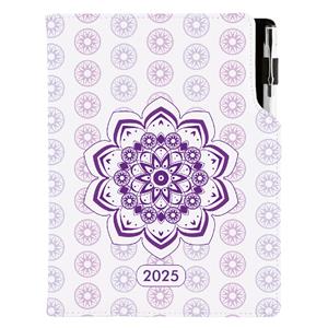 Diary DESIGN daily A5 2025 CZ - Mandala violet