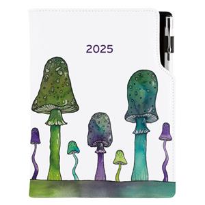 Diary DESIGN daily A5 2025 CZ - Mushrooms