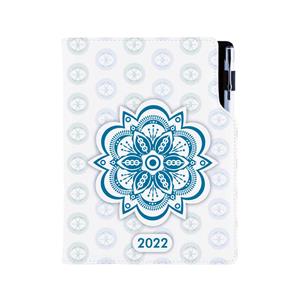 Diary DESIGN daily B6 2022 - Mandala blue