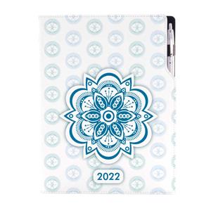 Diary DESIGN weekly A4 2022 - Mandala blue