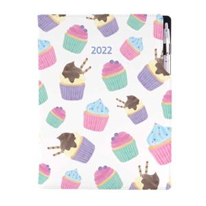 Diary DESIGN weekly A4 2022 PL - Cupcake