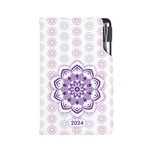 Diary DESIGN weekly pocket 2024 SK - Mandala violet