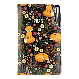 Diary DESIGN weekly pocket 2025 CZ - black - Fox