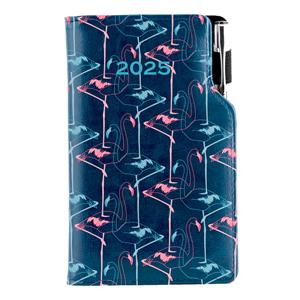 Diary DESIGN weekly pocket 2025 CZ - blue - Flamingo