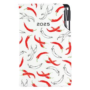 Diary DESIGN weekly pocket 2025 CZ - Chilli