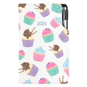 Diary DESIGN weekly pocket 2025 CZ - Cupcake