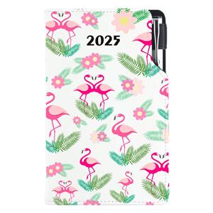 Diary DESIGN weekly pocket 2025 CZ - Flamingo