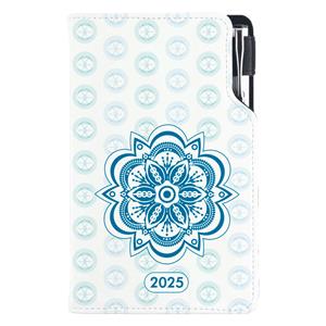 Diary DESIGN weekly pocket 2025 CZ - Mandala blue