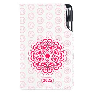 Diary DESIGN weekly pocket 2025 CZ - Mandala red