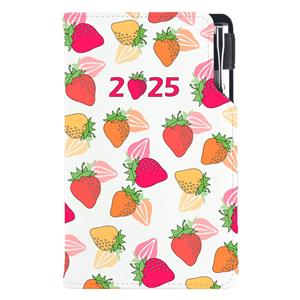 Diary DESIGN weekly pocket 2025 CZ - Strawberry