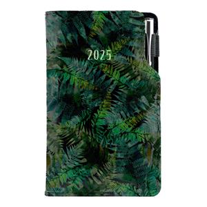 Diary DESIGN weekly pocket 2025 PL - black - Fern