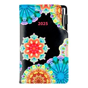 Diary DESIGN weekly pocket 2025 PL - black - kaleidoscope