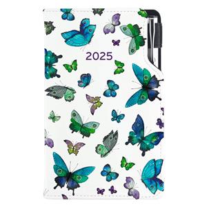 Diary DESIGN weekly pocket 2025 PL - Blue Butterfly