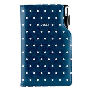 Diary DESIGN weekly pocket 2025 PL - blue polka dots