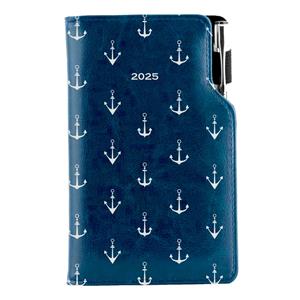 Diary DESIGN weekly pocket 2025 PL - blue - sailor - anchors