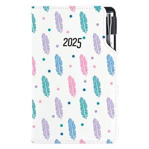 Diary DESIGN weekly pocket 2025 PL - Feathers