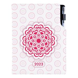 Diary DESIGN weekly special A5 2023 - Mandala red