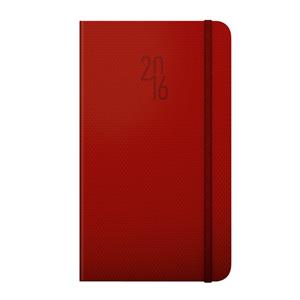 Diary Diamante Weekly pocket 2016 red