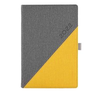 Diary DIEGO daily A5 2022 Czech - grey/yellow