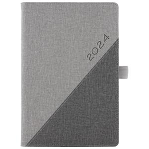 Diary DIEGO daily A5 2024 Slovak - grey/dark grey