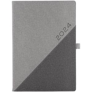 Diary DIEGO weekly A4 2024 Polish - grey/dark grey