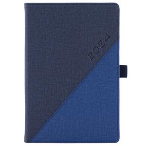 Diary DIEGO weekly A5 2024 Polish - blue/dark blue