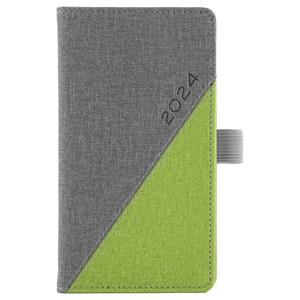 Diary DIEGO weekly pocket A5 2024 Polish - grey/green