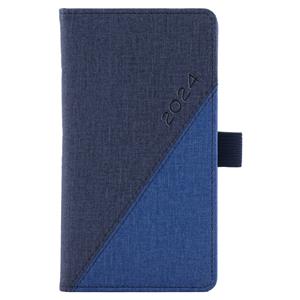 Diary DIEGO weekly pocket A5 2024 Slovak - blue/dark blue