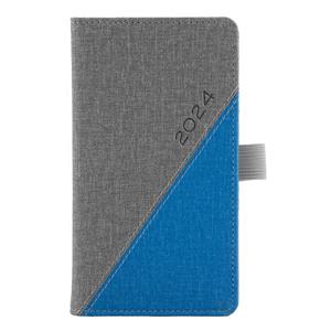 Diary DIEGO weekly pocket A5 2024 Slovak - grey/blue