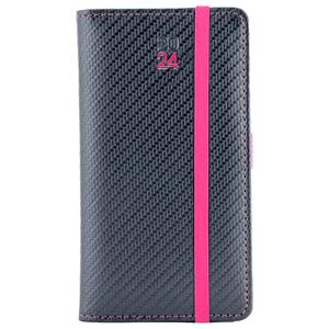 Diary ELASTIC weekly pocket 2024 Polish - grafit/magenta rubber band