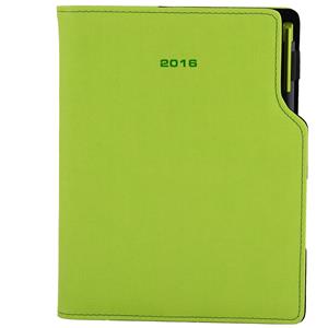 Diary Gap with ballpoint daily A5 2016 Czech - light green