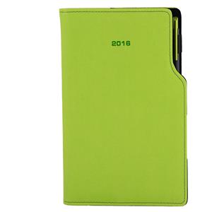 Diary Gap with ballpoint weekly pocket 2016 Czech - light green