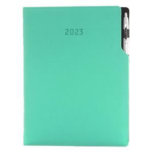 Diary GEP with ballpoint daily A4 2023 - mint