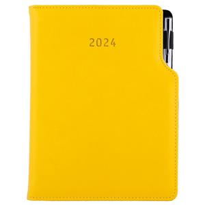 Diary GEP with ballpoint daily B6 2024 Polish - yelow