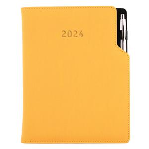 Diary GEP with ballpoint weekly A5 2024 Slovak - mustard