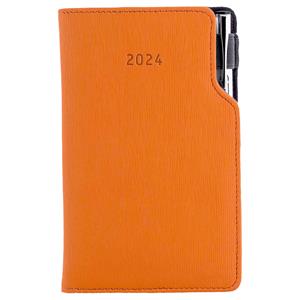 Diary GEP with ballpoint weekly pocket 2024 Polish - orange