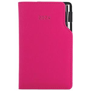 Diary GEP with ballpoint weekly pocket 2024 Slovak - pink