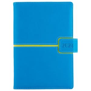 Diary MAGNETIC daily A5 2024 Slovak - blue/green