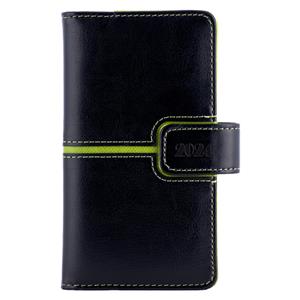 Diary MAGNETIC weekly pocket 2024 Polish - black/green