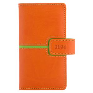 Diary MAGNETIC weekly pocket 2024 Polish - orange/green