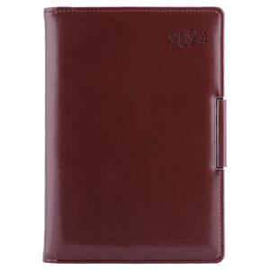 Diary METALIC daily B6 2024 - brown