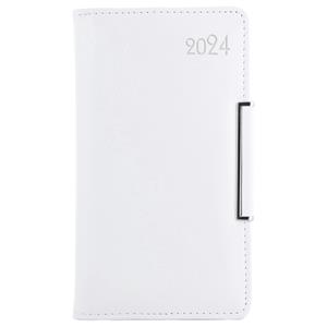 Diary METALIC weekly pocket 2024 Czech - white