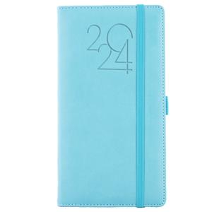 Diary POLY weekly pocket 2024 Slovak - light blue