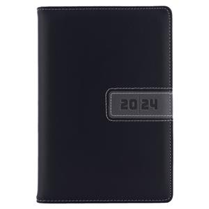 Diary RIGA daily A5 2024 Slovak - black/grey