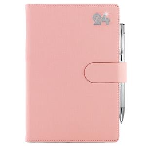 Diary SPLIT CRYSTAL daily B6 2024 Polish - light pink