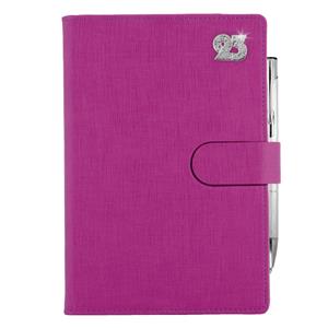 Diary SPLIT CRYSTAL weekly A5 2023 Polish - fuchsia pink