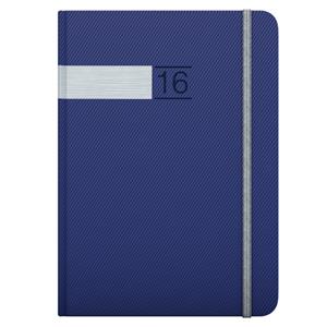 Diary Twill Daily B6 silver-blue