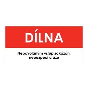 DÍLNA, červená, plast 2 mm 190x90 mm